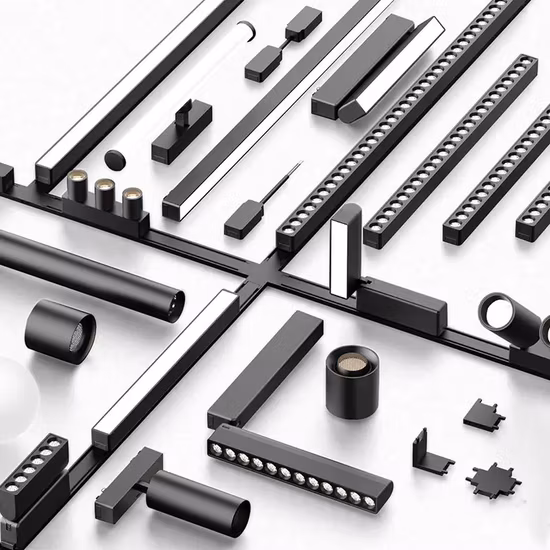 Kundenspezifische Beleuchtung, energiesparend, intelligent, dimmbar, LED-Kronleuchter, Downlight, magnetisches Schienenlicht