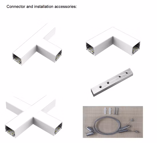 40W 4000lm CE SAA Aluminium starre LED-Büro-Hängeleuchte mit Streifen